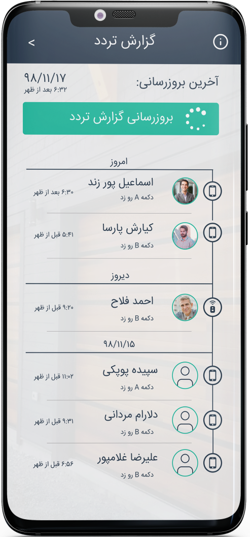 گزارش تردد اپلیکیشن هوم